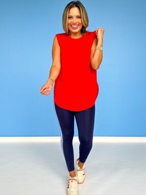 BNWT RED OPEN BACK ATHLETIC TOP LIMITED EDITION